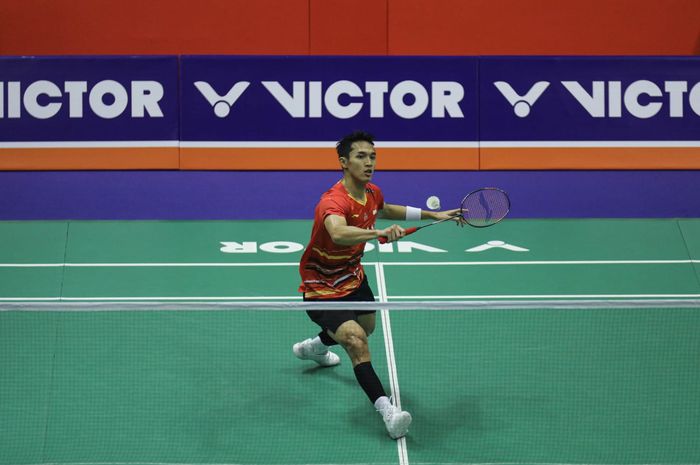 Tunggal putra Indonesia, Jonatan Christie, sukses memenangi babak pertama Hong Kong Open 2023 yang digelar di Hong Kong Coliseum, Kowloon, Hong Kong, 13 September 2023.