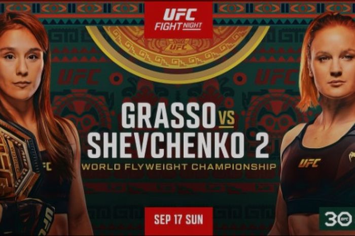 Duel Alexa Grasso vs Valentina Shevchenko di Noche UFC, Minggu (17/9/2023) WIB, berakhir imbang sehingga sabuk juara kelas terbang perempuan tidak berpindah tangan.
