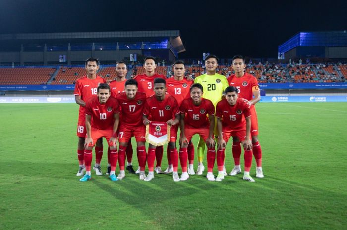 Timnas U-24 Indonesia di Asian Games 2022 Hangzhou, China.