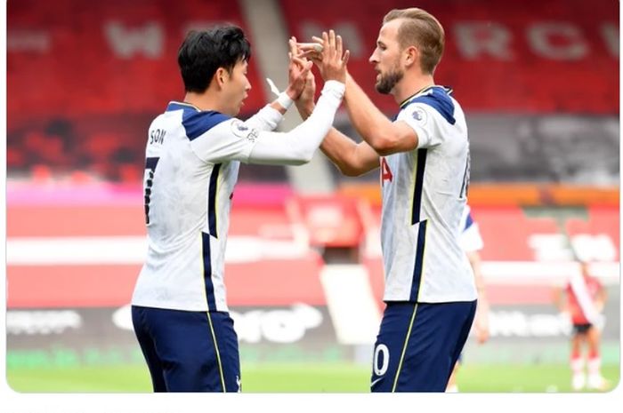 Harry Kane (kanan), memberikan 4 assist untuk Son Heung-min saat membawa Tottenham Hotspur mengalahkan Southampton di Liga Inggris pada 20 September 2020.