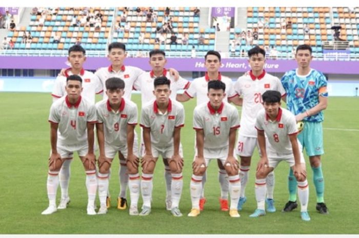 Timnas U-24 Vietnam di Asian Games 2022 Hangzhou, China.