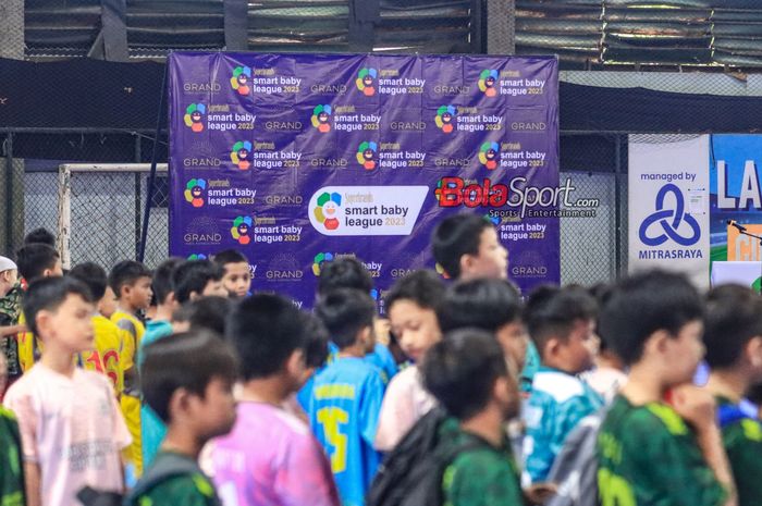 Suasana turnamen futsal Superbrands Smart Baby League 2023 di Lapangan Futsal Cilandak Town Square, Sabtu (23/9/2023).