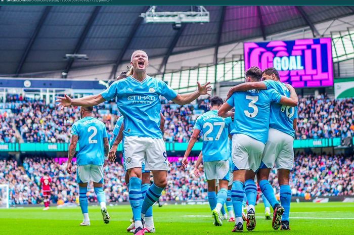 Manchester City berhasil masuk geng elite Liga Inggris setelah sukses menghajar 2-0 Nottingham Forest pada lanjutan Liga Inggris 2023-2024.