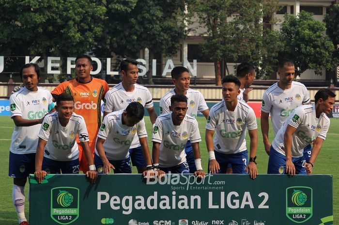 Sesi Foto  PSIM Yogyakarta  di Stadion Olah Raga PTIK Jakarta Selatan, Sabtu (30/9/2023).