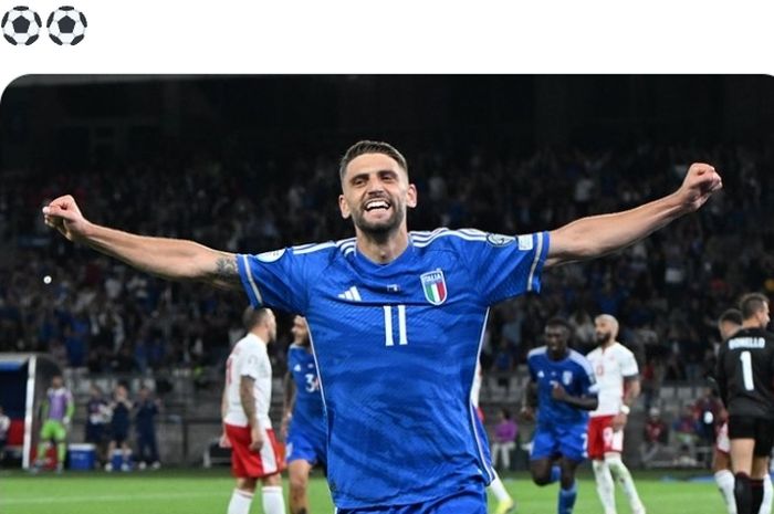 Striker tim nasional Italia, Domenico Berardi, berharap bisa membawa pesta ke kandang timnas Inggris bermodal nostalgia.