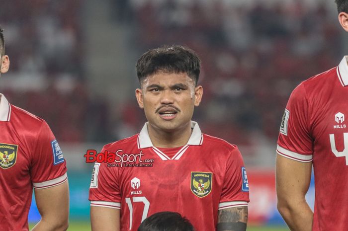 Pemain timnas Indonesia, Saddil Ramdani, saat hadir di Stadion Utama Gelora Bung Karno, Senayan, Jakarta, Kamis (12/10/2023).