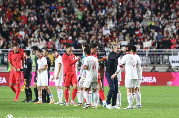 Timnas Vietnam menelan kekalahan dengan skor telak 0-6 menghadapi tuan rumah Korea Selatan dalam laga FIFA Matchday Oktober 2023.