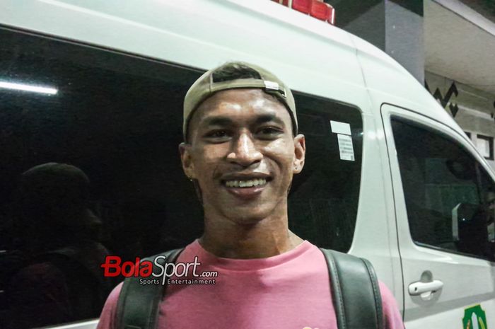 Osvaldo Haay saat ditemui awak media di Stadion Patriot Candrabhaga, Bekasi, Jawa Barat, Minggu (22/10/2023).