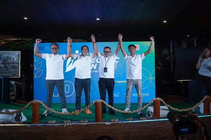 Peluncuran acara PLN Electric Run yang diadakan di Jakarta, Kamis (26/10/2023).