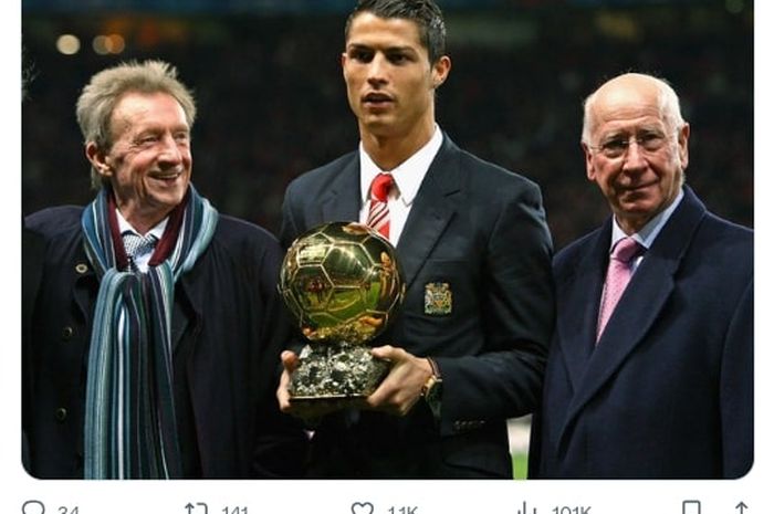 Cristiano Ronaldo masih jadi pemain klub Liga Inggris terakhir yang memenangi Ballon d'Or setelah Erling Haaland gagal lewati Lionel Messi tahun ini.