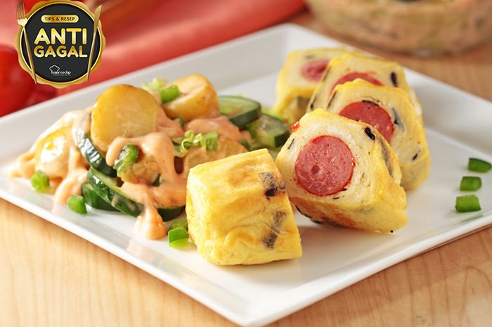 Hidangan telur gulung nori