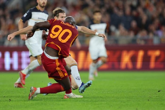 Romelu Lukaku mencetak gol dramatis untuk AS Roma saat jumpa Lecce pada lanjutan Liga Italia 2023-2024.