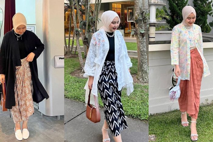 Styling Rok Lilit dengan Long Outer