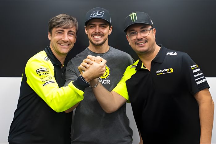 Pembalap MotoGP yang juga tumbal hijrahnya Marc Marquez ke Ducati, Fabio Di Giannantonio beberkan sambutan hangat timnya Valentino Rossi.