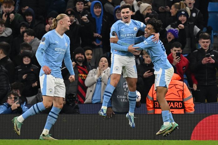 Julian Alvarez menjadi pahlawan kemenangan Man City dalam comeback epic atas RB Leipzig pada matchday kelima Liga Champions 2023-2024.