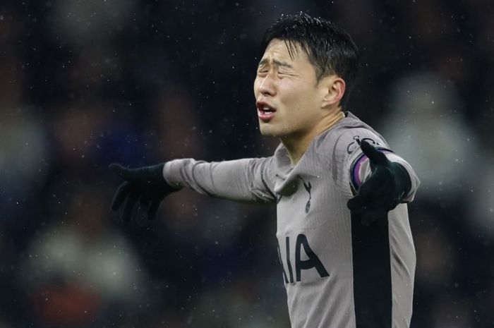 Son Heung-min saat Tottenham Hotspur mengimbangi manchester City dalam lanjutan Liga Inggris 2023-2024.
