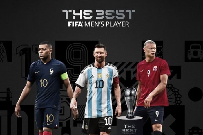 FIFA merilis finalis FIFA Men's Player Award 2023 yang berisikan Kylian Mbappe, Lionel Messi, dan Erling Haaland.
