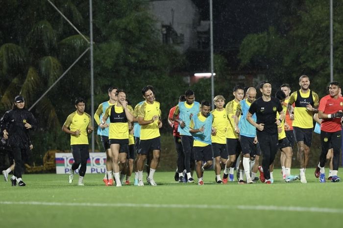 Skuad Timnas Malaysia menjalani persiapan jelang Piala Asia 2023.