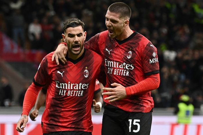 Kerja sama dua eks pemain Real Madrid, Theo Hernandez dan Luka Jovic, menghasilkan dua gol untuk AC Milan saat menghadapi Cagliari di Coppa Italia, Rabu (3/1/2024).