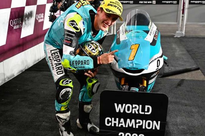 Pembalap tim Leopard Racing, Jaume Masia memastikan diri jadi Juara Dunia Moto3 2023.