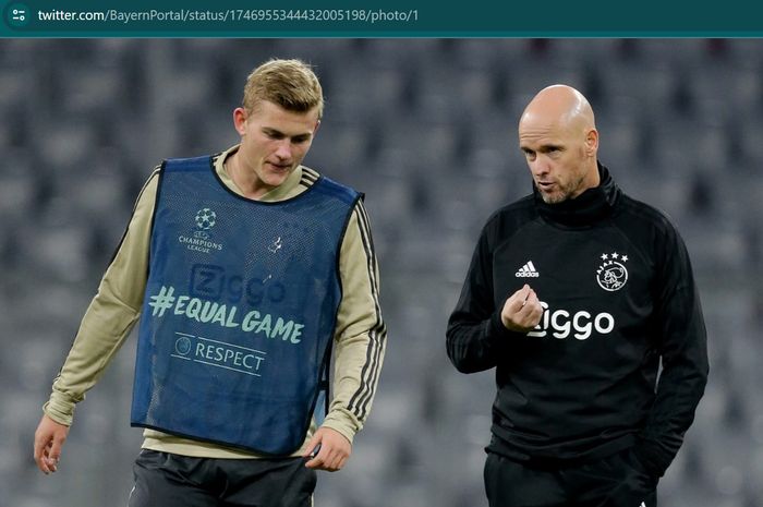 Pelatih Man United, Erik ten Hag, dikabarkan menginginkan mantan anak buahnya di Ajax yang kini memperkuat Bayern Muenchen, Matthijs de Ligt.
