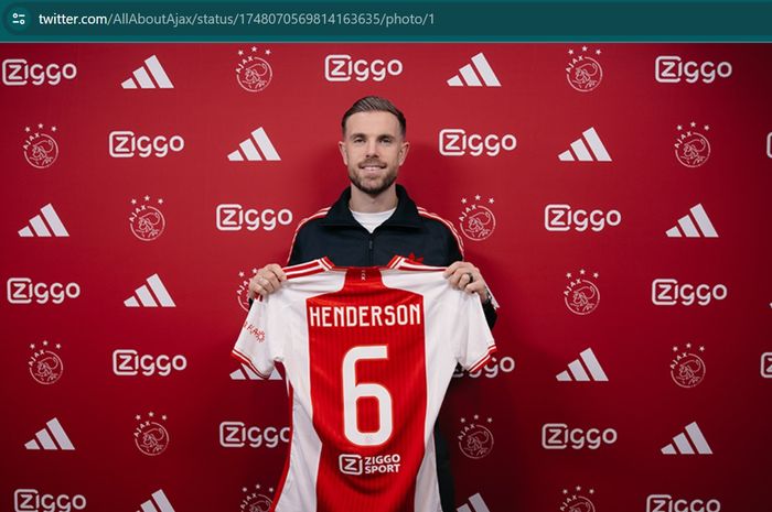 Jordan Henderson resmi menjadi pemain baru Ajax Amsterdam setelah memilih putus kontrak dengan klub Arab Saudi, Al Ettifaq yang dibela hanya dalam kurun waktu 6 bulan.