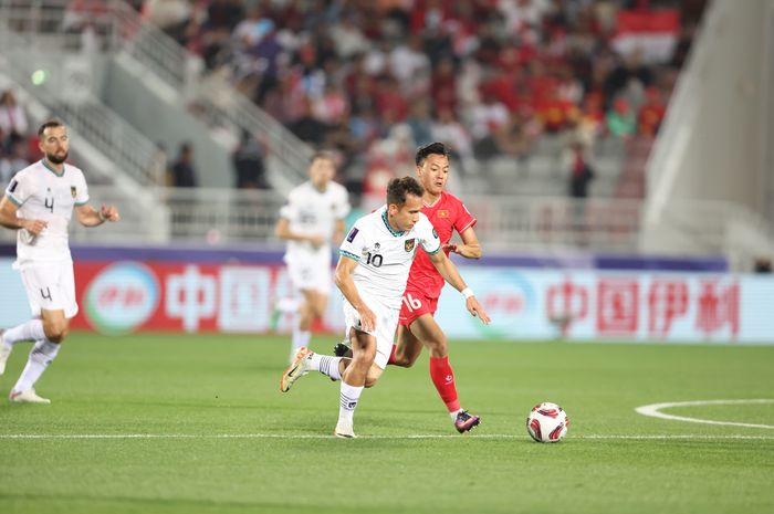 Penampilan Egy Maulana Vikri  saat timnas Indonesia menang 1-0 atas Vietnam di Abdullah Bin Khalifa Stadium, dalam lanjutan laga grup D Piala Asia 2023, Jumat (19/1/2024).