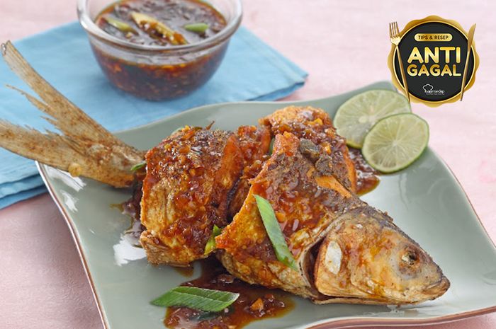 Hidangan ikan bandeng saus tiram untuk lauk sarapan.