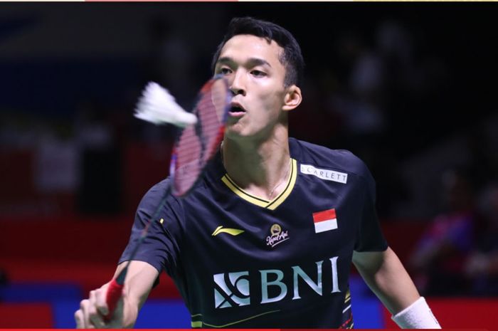 Jonatan Christie termasuk unggulan yang langsung tersingkir pada babak pertama Indonesia Masters 2024, telan kekalahan memalukan bagi juara bertahan di Istora Senayan, Jakarta, Indonesia, Rabu (24/1/2024).