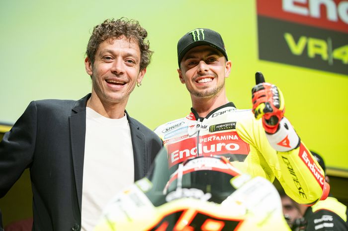 Pembalap timnya Valentino Rossi, Fabio Di Giannantonio membahas persaingan pada MotoGP 2024.
