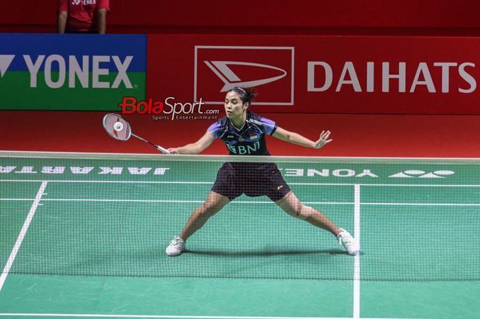 Tunggal putri Indonesia, Gregoria Mariska Tunjung lanjutkan tren positifnya pada Kejuaraan Asia 2024.