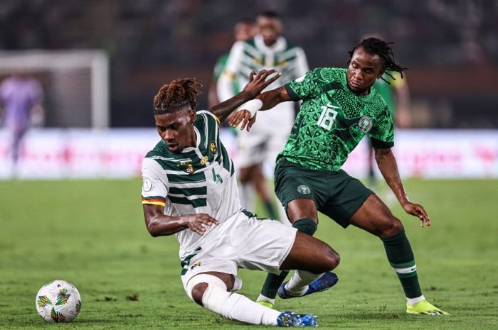 Laga NIgeria versus Kamerun pada babak 16 besar Piala Afrika 2023.