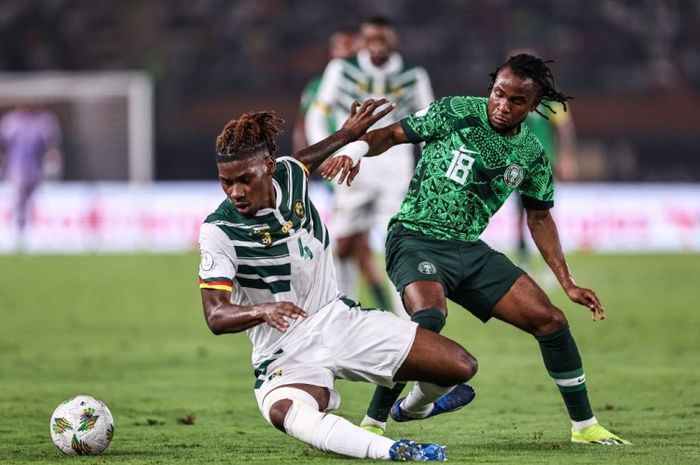 Laga NIgeria versus Kamerun pada babak 16 besar Piala Afrika 2023.