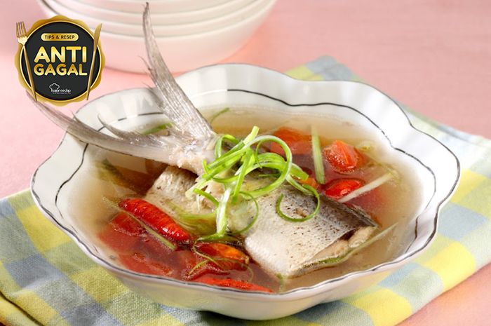Hidangan tim bandeng presto untuk lauk sarapan.