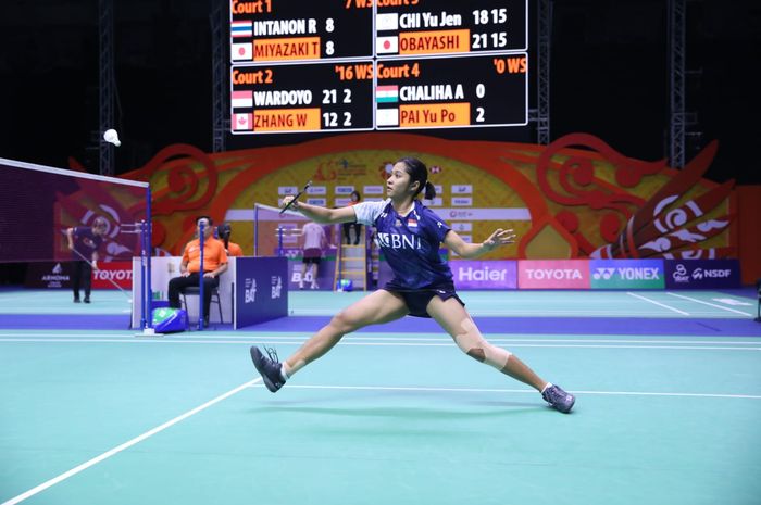 Aksi tunggal putri Indonesia, Ester Nurumi Tri Wardoyo pada babak kedua Thailand Masters 2024