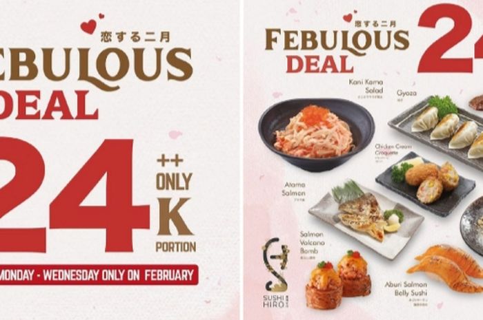 Duh Bikin Ngiler! Serbu Promo Sushi Hiro Spesial Valentine Mulai dari ...