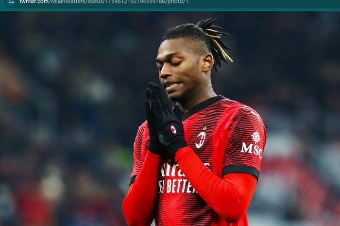 Winger AC Milan, Rafael Leao, dikabarkan menjadi target PSG untuk menggantikan posisi Kylian Mbappe.