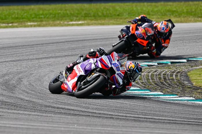 Pembalap Prima Pramac Ducati, Jorge Martin memuncaki hari pertama tes pramusim MotoGP 2024 di Sirkuit Sepang, Malaysia, Selasa (6/2/2024).
