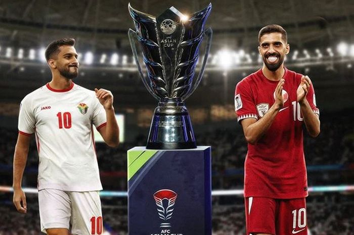 Final Piala Asia 2023 bakal menyajikan perang saudara antara Qatar dan Yordania.