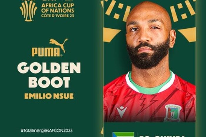 Pemain Guinea Ekuatorial, Emilio Nsue, menjadi top scorer Piala Afrika 2023 tanpa perlu bermain banyak.