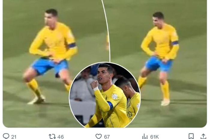 Cristiano Ronaldo terancam dihukum akibat melakukan gestur tak senonoh dalam laga Al Nassr melawan Al Shabab setelah diteriaki nama Messi oleh suporter lawan.