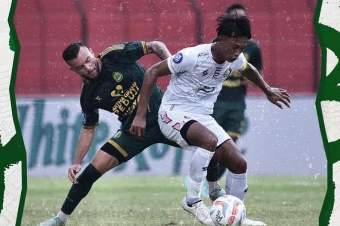 Persikabo 1973 vs Arema FC pada pekan ke-27 Liga 1 2023/2024 di Stadion Sultan Agung, Bantul, Yogyakarta, Jumat (1/3/2024). 