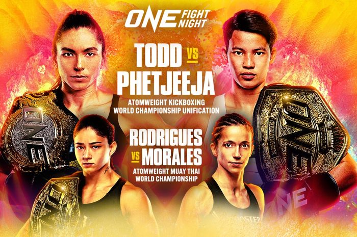 ONE Fight Night 20, Sabtu (9/3/2024), akan dipuncaki dua laga perebutan sabuk juara antara atlet-atlet perempuan elite ONE Championship.
