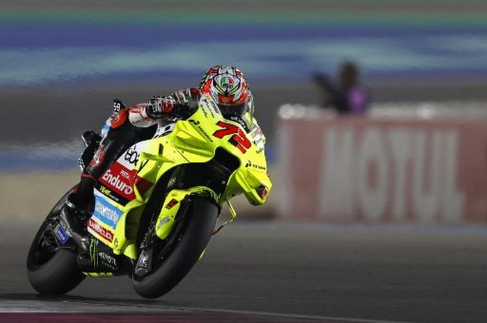 Pembalap Pertamina Enduro VR46,  Marco Bezzecchi, pada balapan MotoGP Qatar 2024 di Sirkuit Lusail, Minggu (10/3/2024).