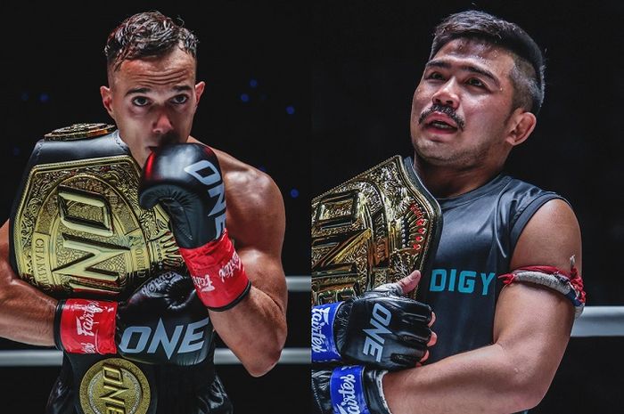 Jonathan Di Bella (kiri) akan mempertahankan sabuk juara kelas jerami kickboxing ONE Championship dari Prajanchai PK Saenchai di ONE Friday Fights 58 pada 5 April 2024.