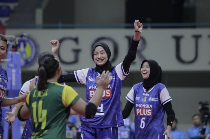 Tim puti Petrokimia Volleyball Academy memastikan diri lolos ke babak Grand Final Nusantara Cup 2024, Rabu (20/3/2024) di GOR UNY Yogyakarta.