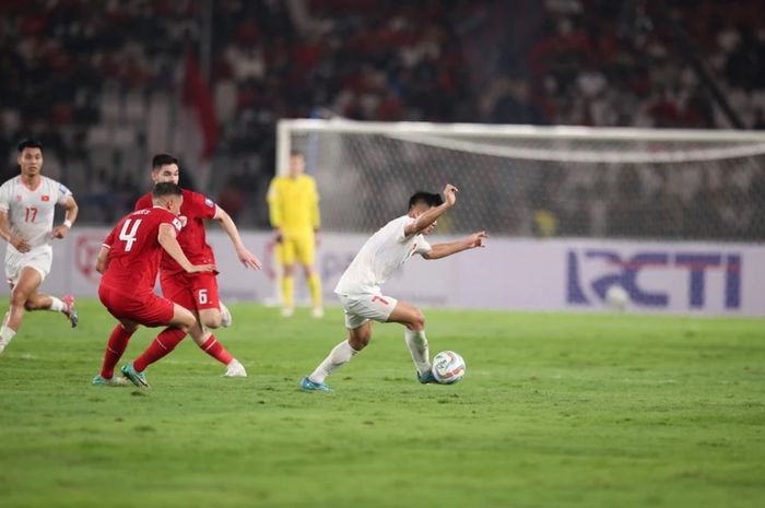 Timnas Indonesia dan Vietnam bertanding dalam ajang Kualifikasi Piala Dunia 2026 di Stadion Utama Gelora Bung Karno (SUGBK), Jakarta, Kamis (21/3/2024) malam WIB.