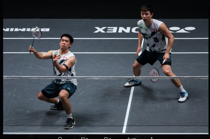 Ganda putra yang pernah dikalahkan Fajar dan Rian, Dong Adam Xinyu dan Nyl Yakura jadi salah satu unggulan yang tumbang di hari pertama Spain Masters 2024.