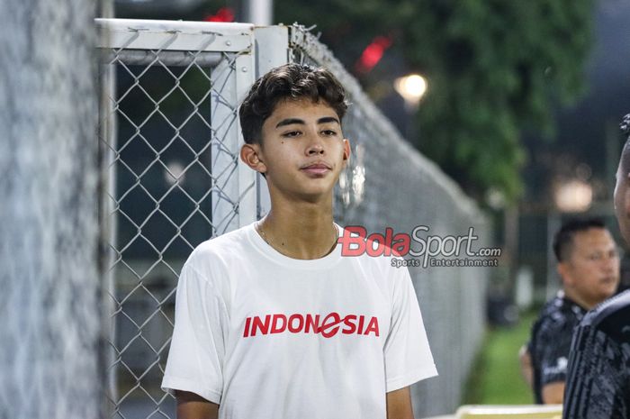 Pemain timnas U-20 Indonesia, Welber Jardim, saat ditemui di Lapangan A, Senayan, Jakarta, Kamis (4/4/2024) malam.