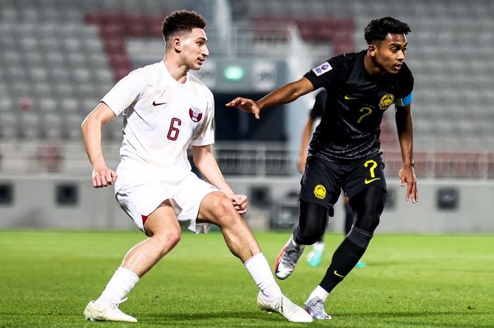 Timnas U-23 Malaysia takluk 0-1 melawan Qatar jelang Piala Asia U-23 2024.